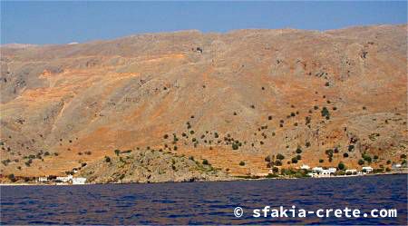 Photo report of a boat trip along the coast in Sfakia, Crete, October 2001