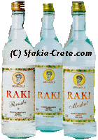 Bottles of raki