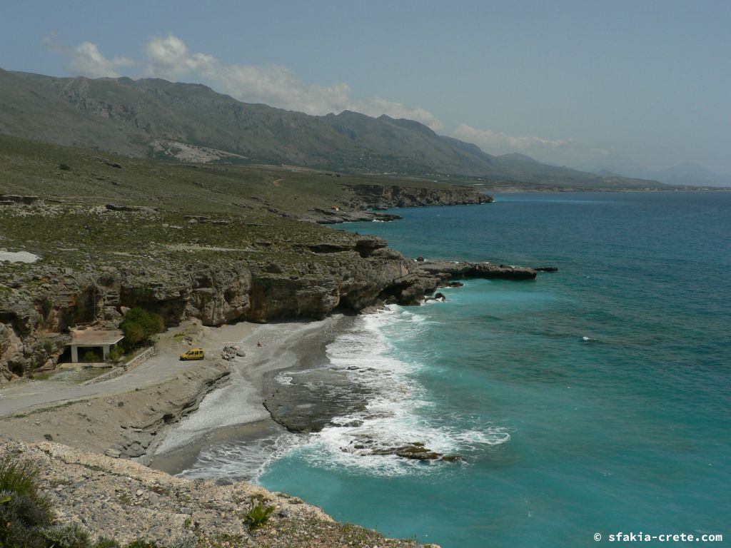 Photo report of the coast east of Chora Sfakion, Sfakia, Crete from April 2009