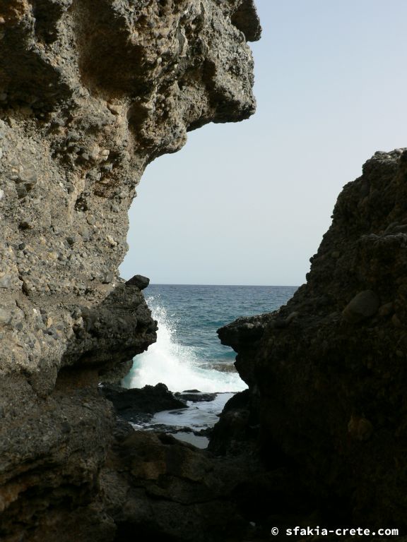 Photo report of the coast east of Chora Sfakion, Sfakia, Crete from April 2009