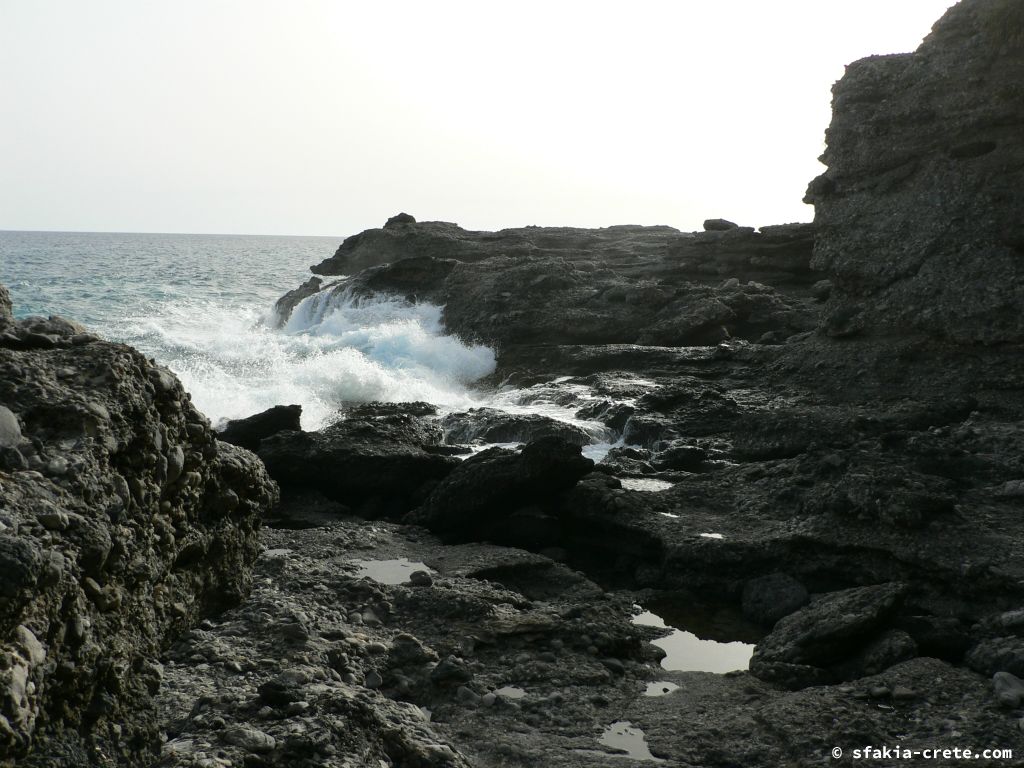 Photo report of the coast east of Chora Sfakion, Sfakia, Crete from April 2009