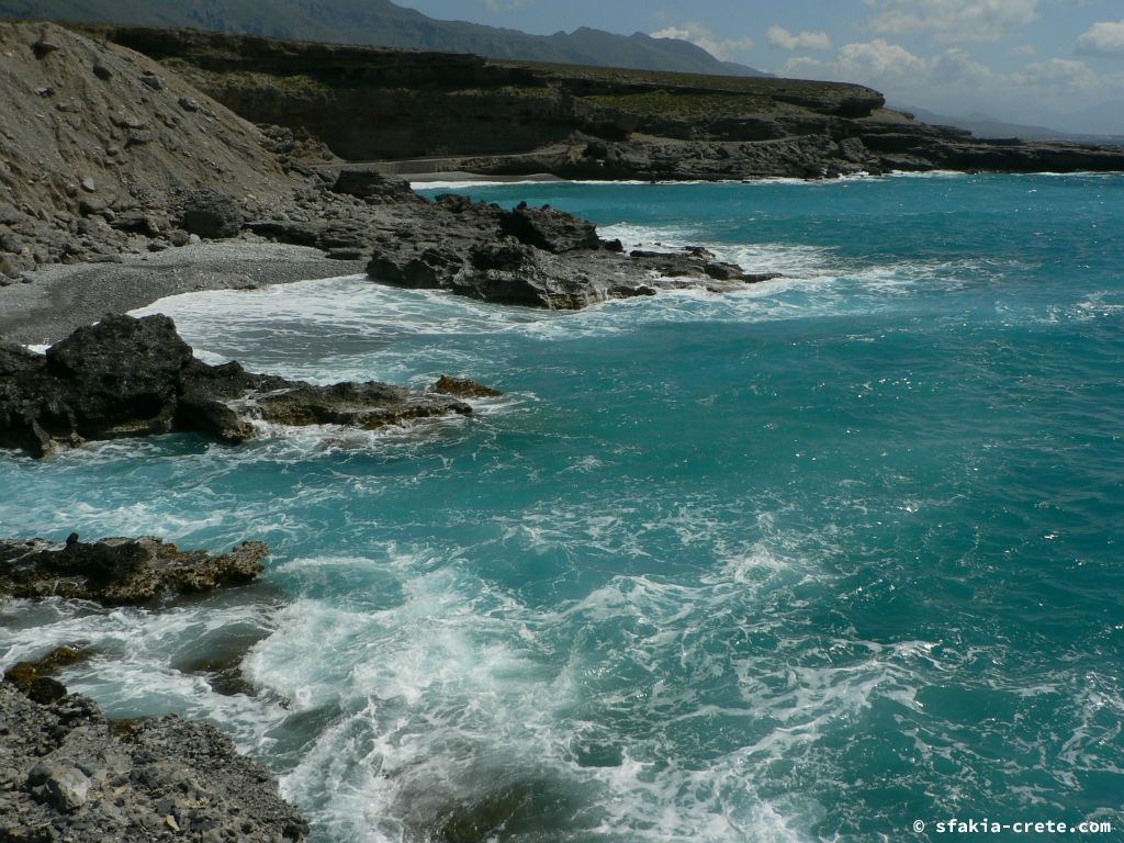 Photo report of the coast east of Chora Sfakion, Sfakia, Crete from April 2009