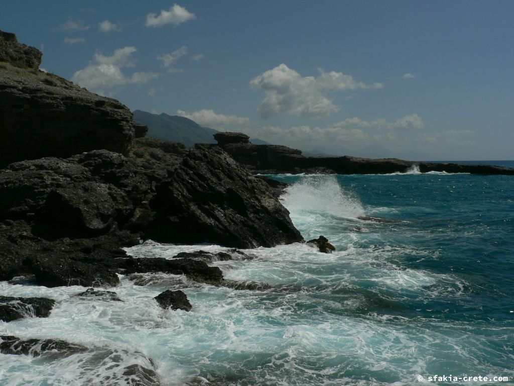 Photo report of the coast east of Chora Sfakion, Sfakia, Crete from April 2009