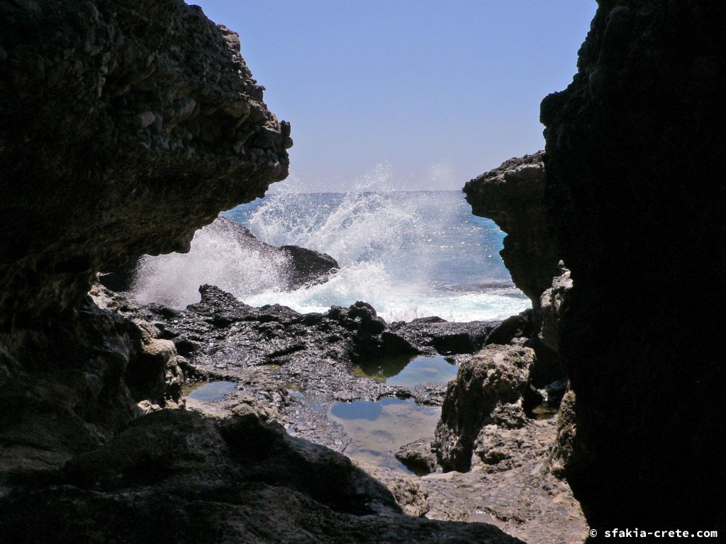 Photo report of the coast east of Chora Sfakion, Sfakia, Crete from April 2009