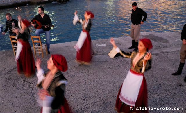 Photo report of a Sfakian traditional dance group in Chora Sfakion, Crete October 2008