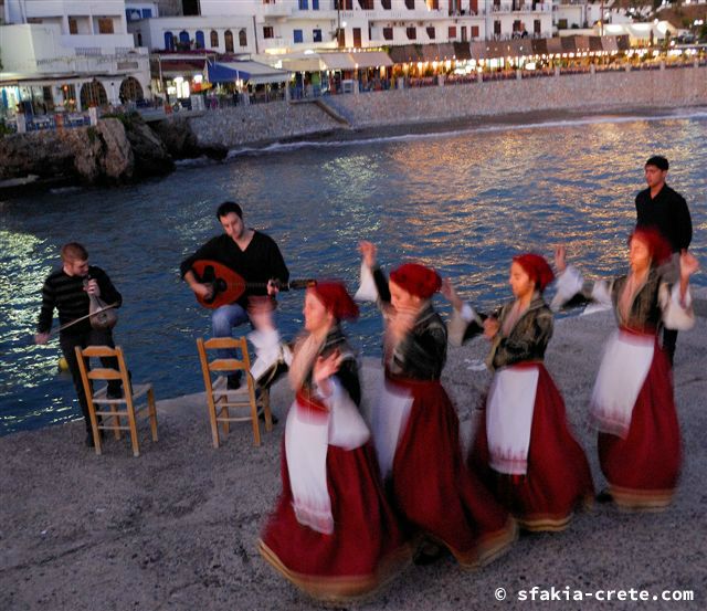 Photo report of a Sfakian traditional dance group in Chora Sfakion, Crete October 2008