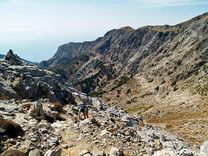 Photo report of a walk up Mount Gingilos above Samaria gorge, Sfakia, July and September 2007