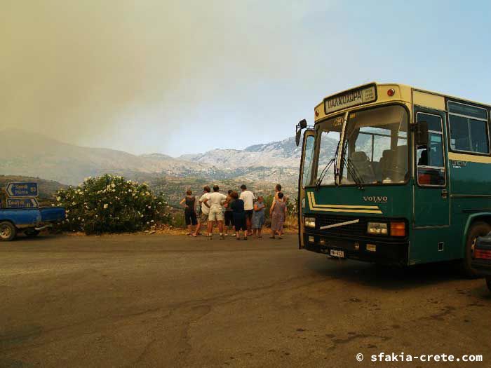 Photo report of forest and bush fires Selino valley, southwest Crete July 2007