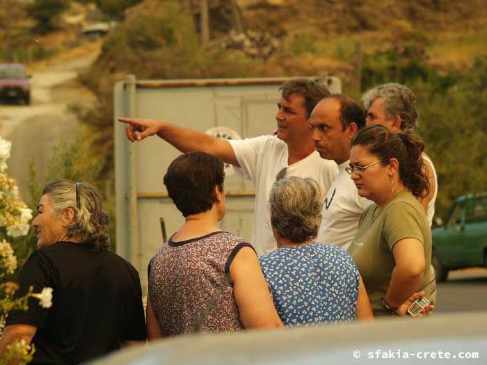 Photo report of forest and bush fires Selino valley, southwest Crete July 2007