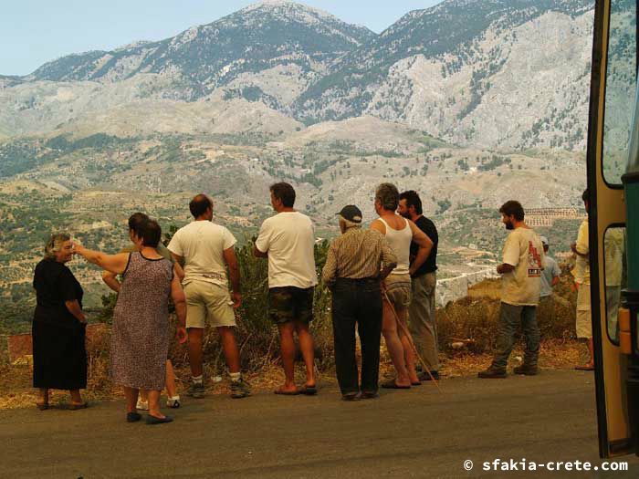 Photo report of forest and bush fires Selino valley, southwest Crete July 2007