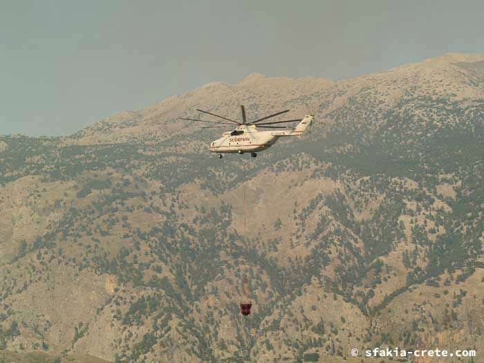 Photo report of forest and bush fires Selino valley, southwest Crete July 2007