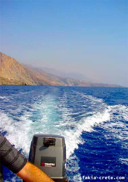 Photo report of a boat trip along the coast in Sfakia, Crete, October 2001