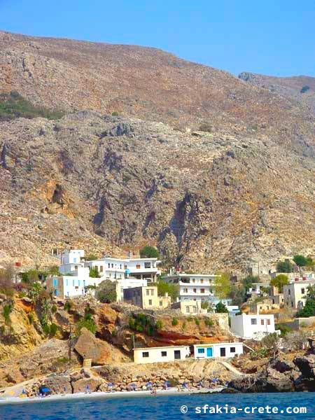 Photo report of a boat trip along the coast in Sfakia, Crete, October 2001