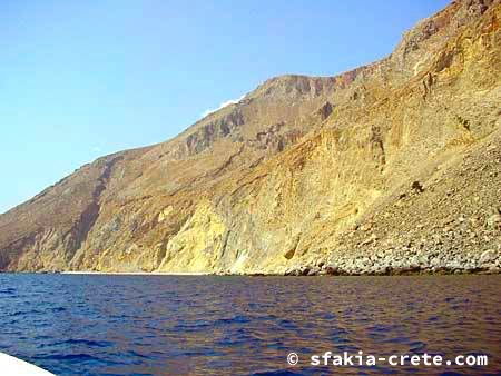 Photo report of a boat trip along the coast in Sfakia, Crete, October 2001