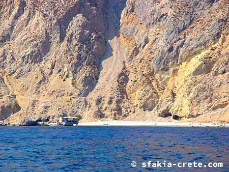 Photo report of a boat trip along the coast in Sfakia, Crete, October 2001