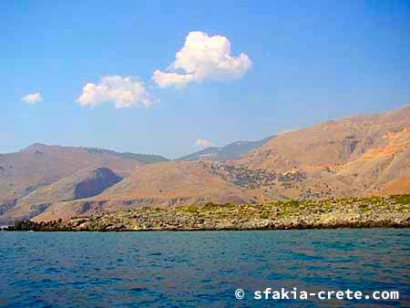 Photo report of a boat trip along the coast in Sfakia, Crete, October 2001