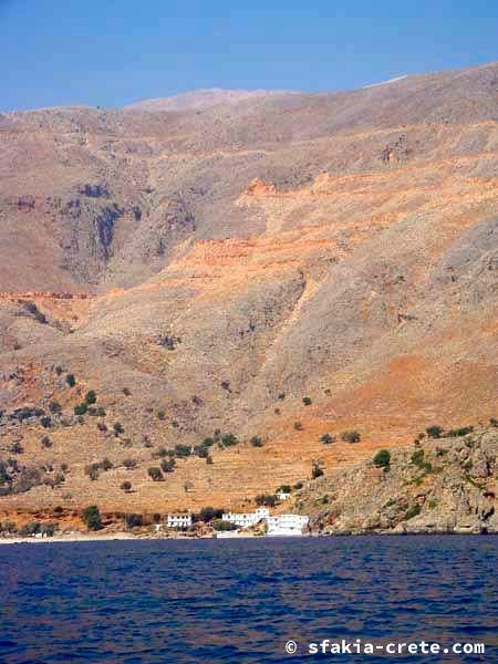 Photo report of a boat trip along the coast in Sfakia, Crete, October 2001