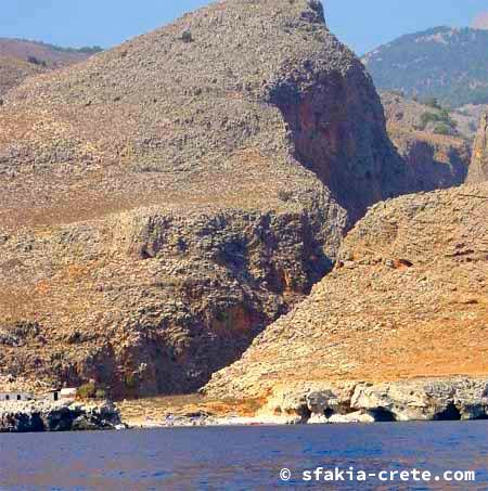 Photo report of a boat trip along the coast in Sfakia, Crete, October 2001