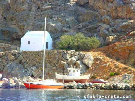 Photo report of a boat trip along the coast in Sfakia, Crete, October 2001