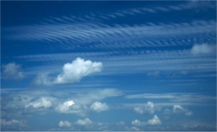 Altocumulus clouds