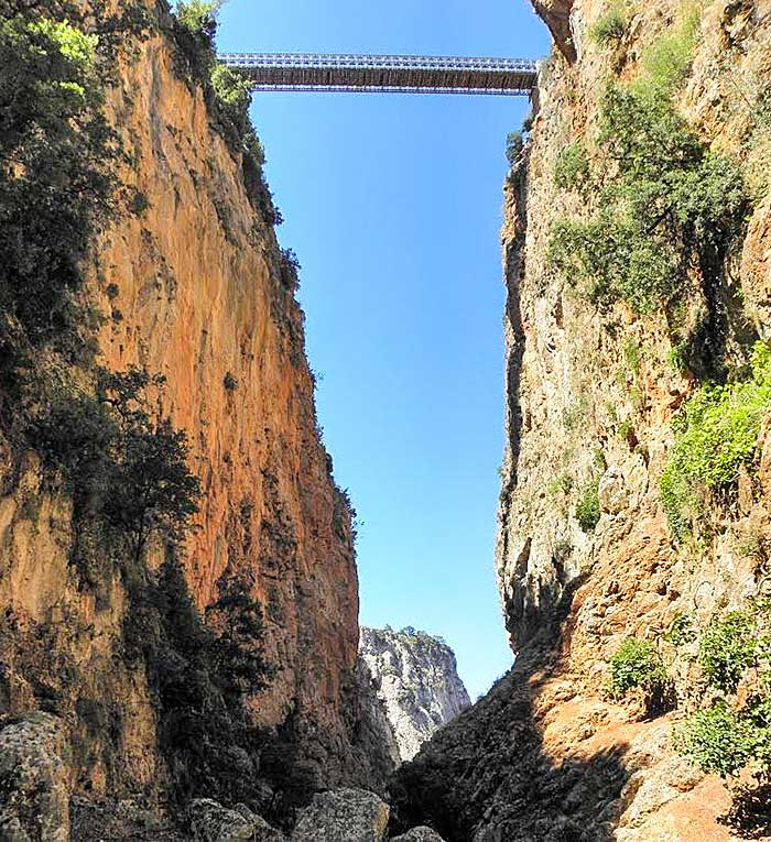 Aradena bridge from the gorge