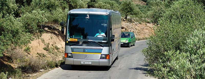public bus on Crete