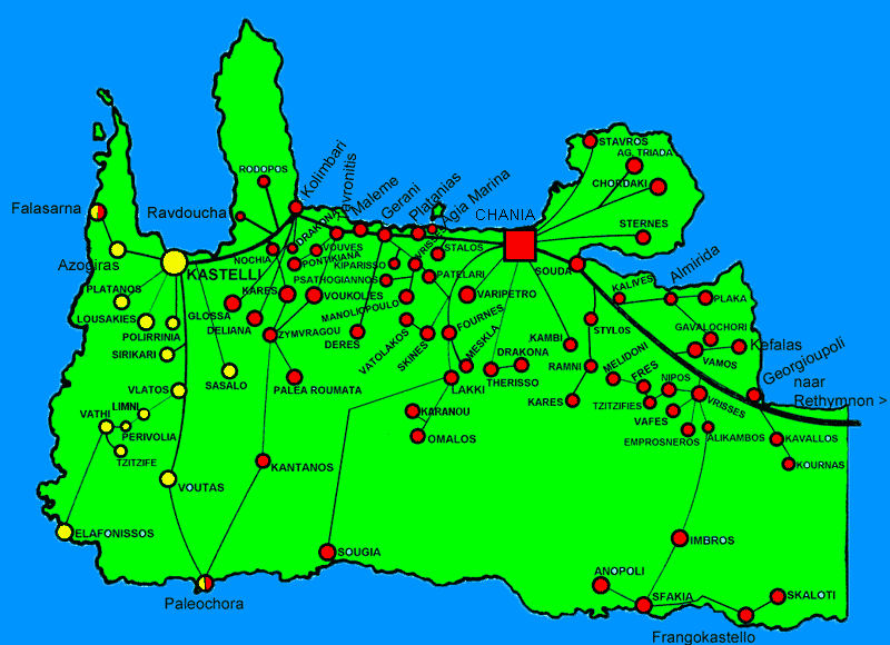 Bus connections west-Crete