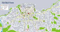 Map of Chania town, Crete