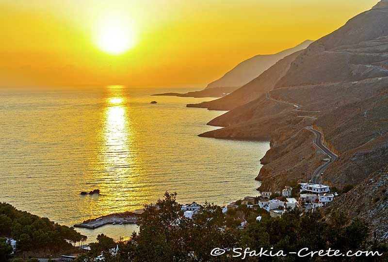 Sunset Chora Sfakion, southwest Crete
