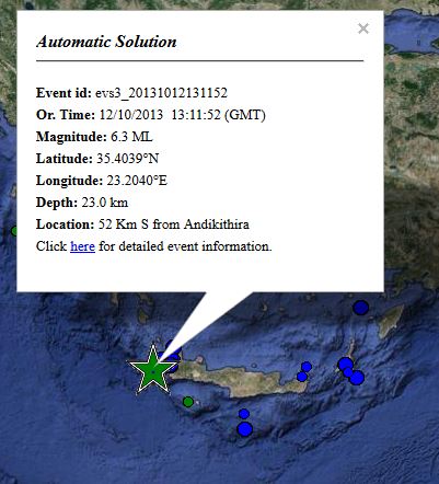 Crete shaken by large earthquake - 12 October, 2013