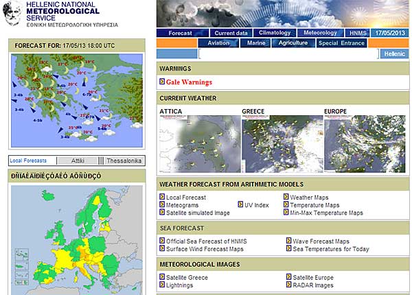 Greek weather forecast