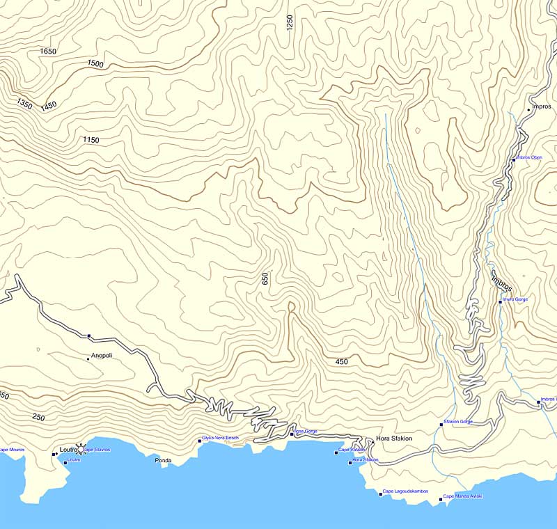 detail GPS map Crete