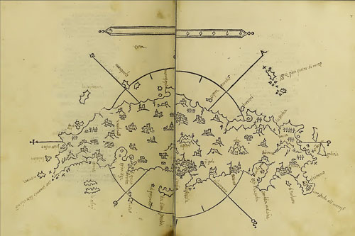 Map of Crete by Bartolommeo dalli Sonetti, 1485