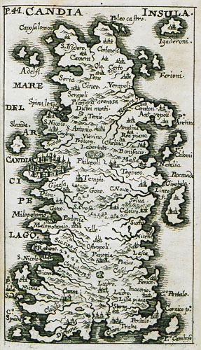Map of Crete by Jacob von Sandrart, 1686
