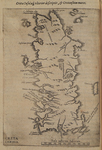 Map of Crete by Johannes van Cootwijck, 1619