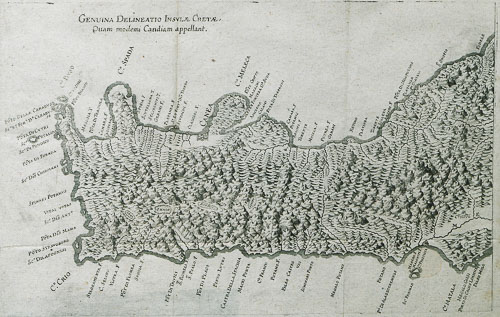 Map of West Crete by Roger Palmer, 1669