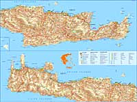 Large map East and West Crete