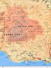 Map of the Sfakia region, southwest Crete