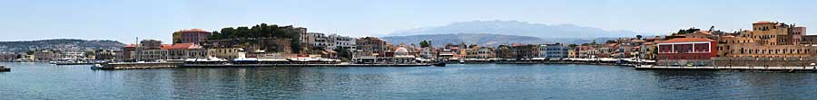 panorama Chania harbour