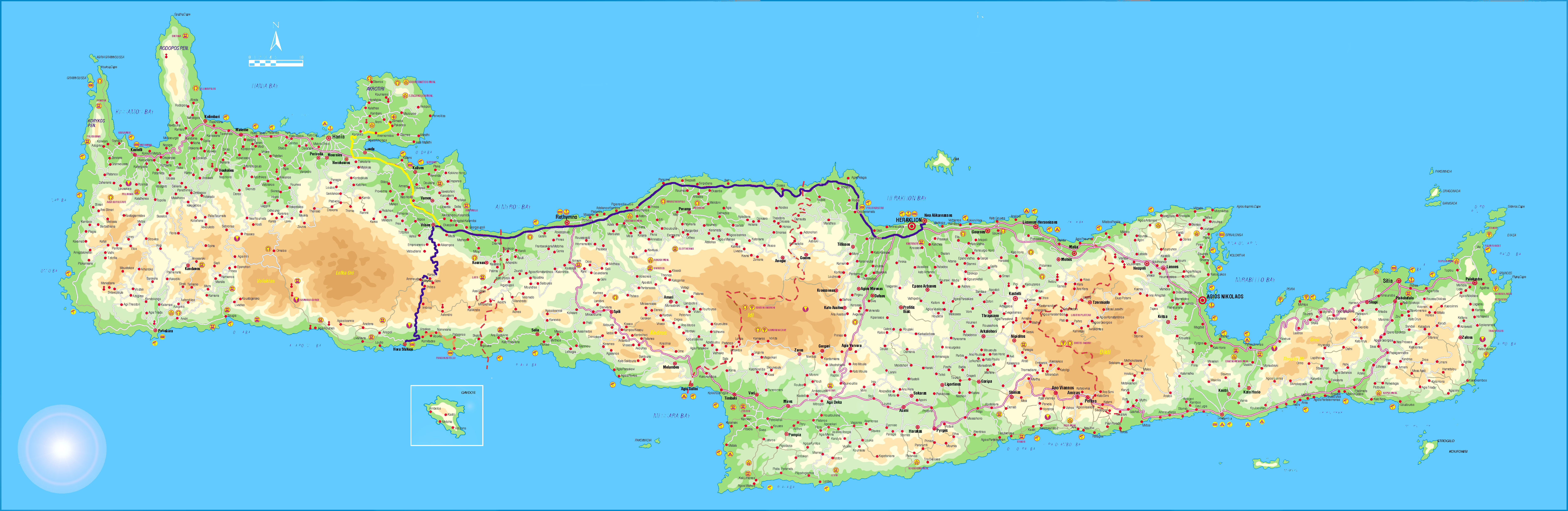 Road Map Of Crete