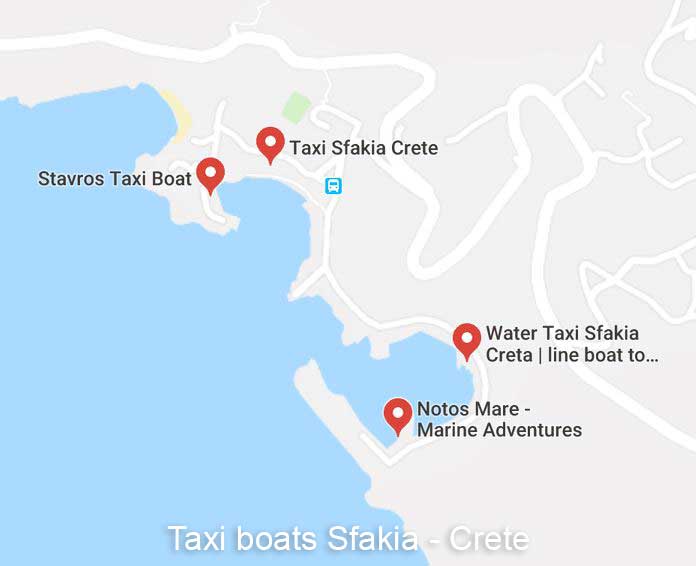 Taxi boats Sfakia